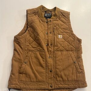 Carhartt Tan Quilted Vest with Pockets
